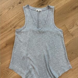 Gray Ribbed Tank Top zsupply